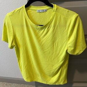Neon Yellow Zara Crop Top